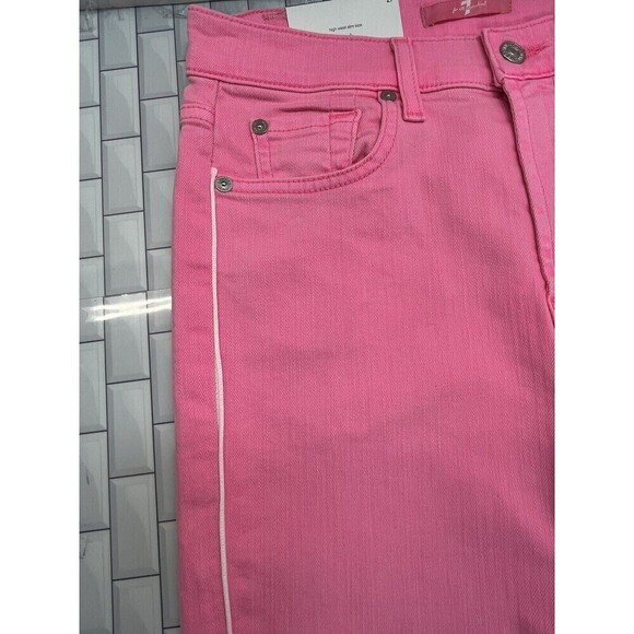 7 For All Mankind Pink Boot Cut Jeans - Picture 4 of 14